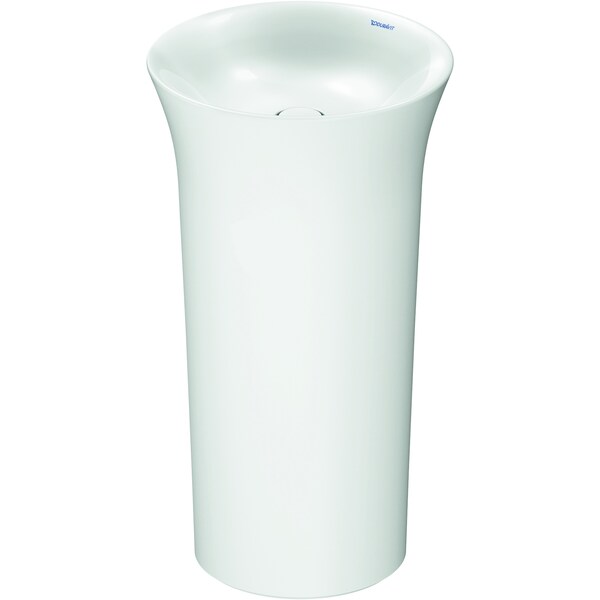 Duravit White Tulip Freestanding Washbasin 19 5/8 White High Gloss, Number Of Faucet Holes: 0, Ground - 2702500070 - main